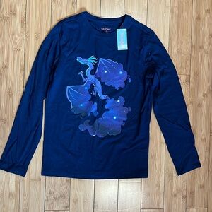 NWT New Cat & Jack Size XL 16 Unisex Girl or Boy Long Sleeve Dragon T-Shirt 🐉